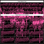 Custom Black Pink 3D Pattern Dripping Splatter Art Two-Button Unisex Softball Jersey photo 4