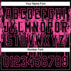 Custom Black Pink 3D Pattern Dripping Splatter Art Two-Button Unisex Softball Jersey photo 5