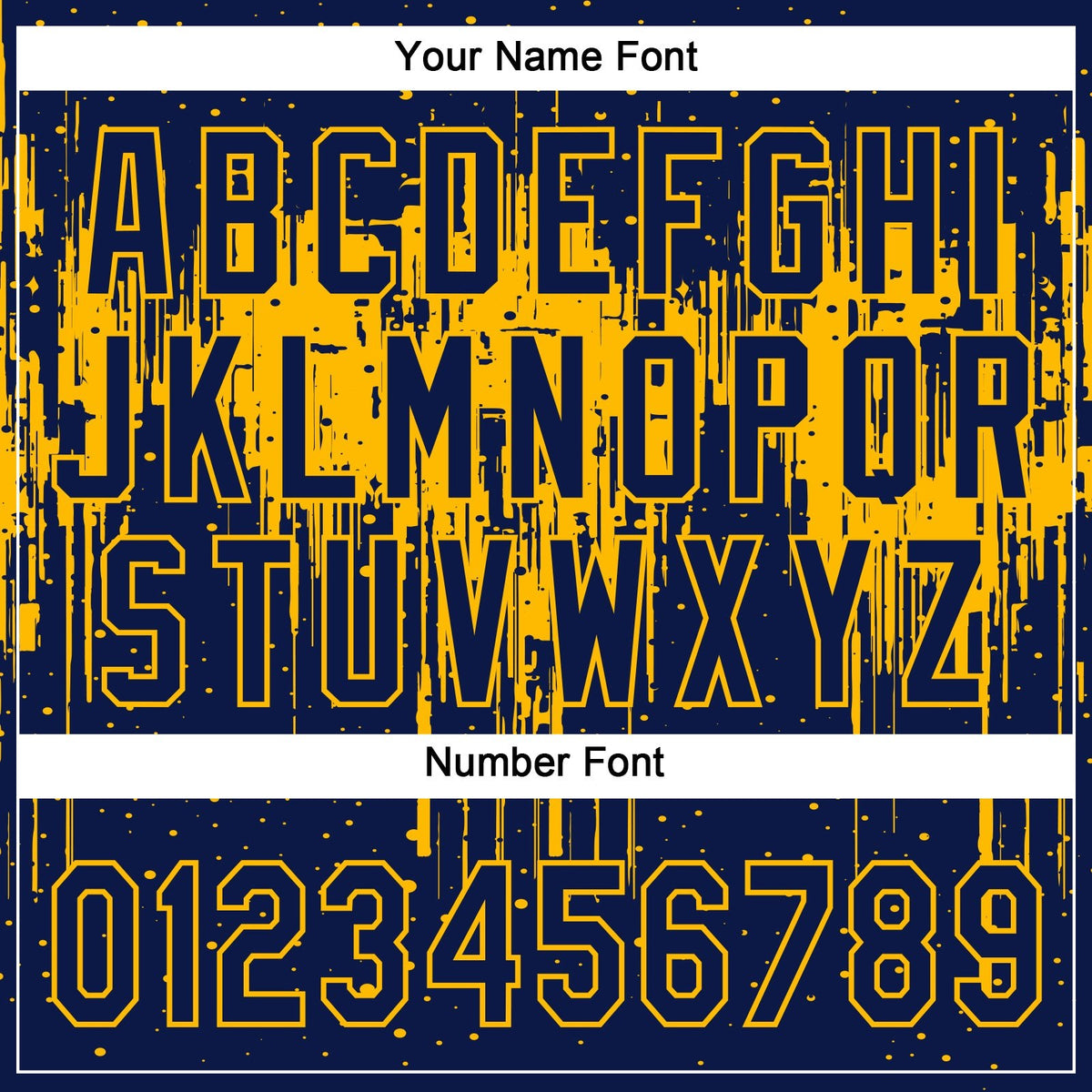 Custom Navy Gold 3D Pattern Dripping Splatter Art Two-Button Unisex Softball Jersey photo 5