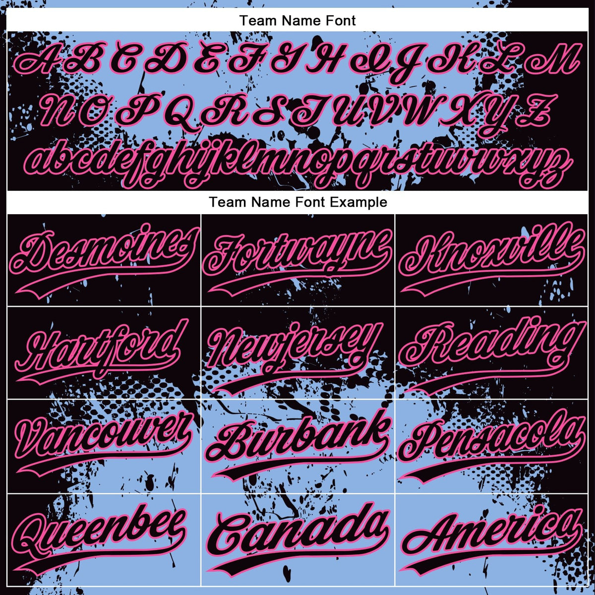 Custom Black Light Blue-Pink 3D Pattern Abstract Splatter Grunge Art Two-Button Unisex Softball Jersey photo 4