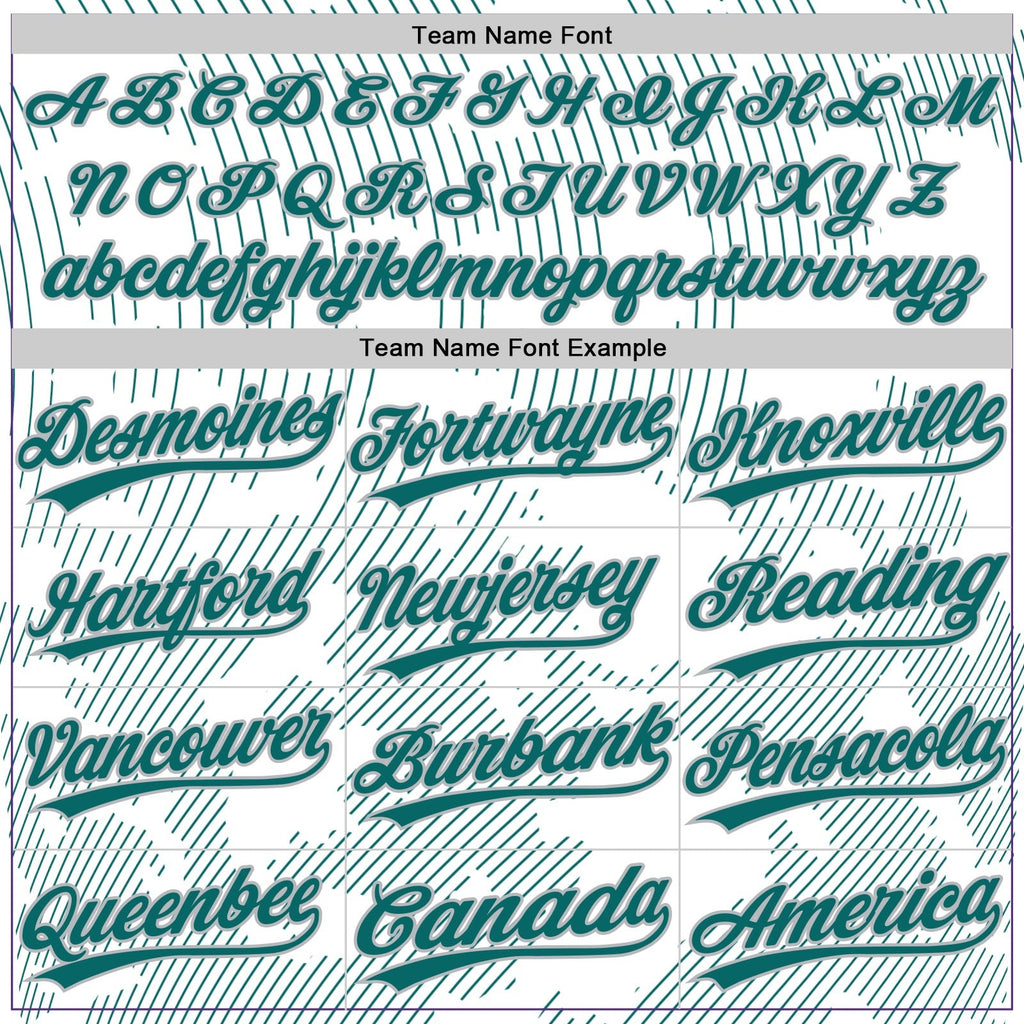 Custom White Teal-Gray 3D Pattern Curve Lines Two-Button Unisex Softball Jersey photo 2