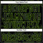 Custom Black Neon Green 3D Pattern Curve Lines Two-Button Unisex Softball Jersey photo 4