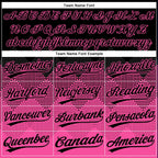 Custom Black Pink 3D Pattern Gradient Square Shapes Two-Button Unisex Softball Jersey photo 4