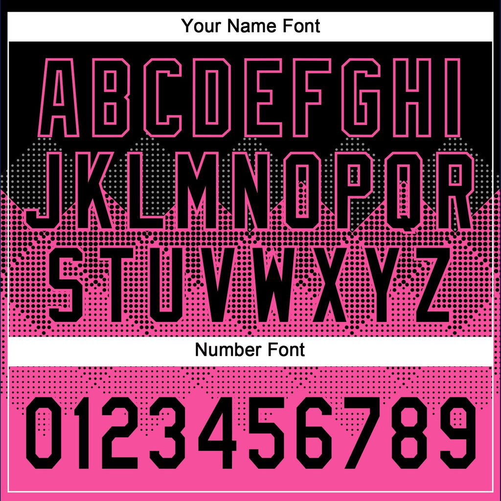 Custom Black Pink 3D Pattern Gradient Square Shapes Two-Button Unisex Softball Jersey photo 5