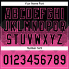 Custom Black Pink 3D Pattern Gradient Square Shapes Two-Button Unisex Softball Jersey photo 5