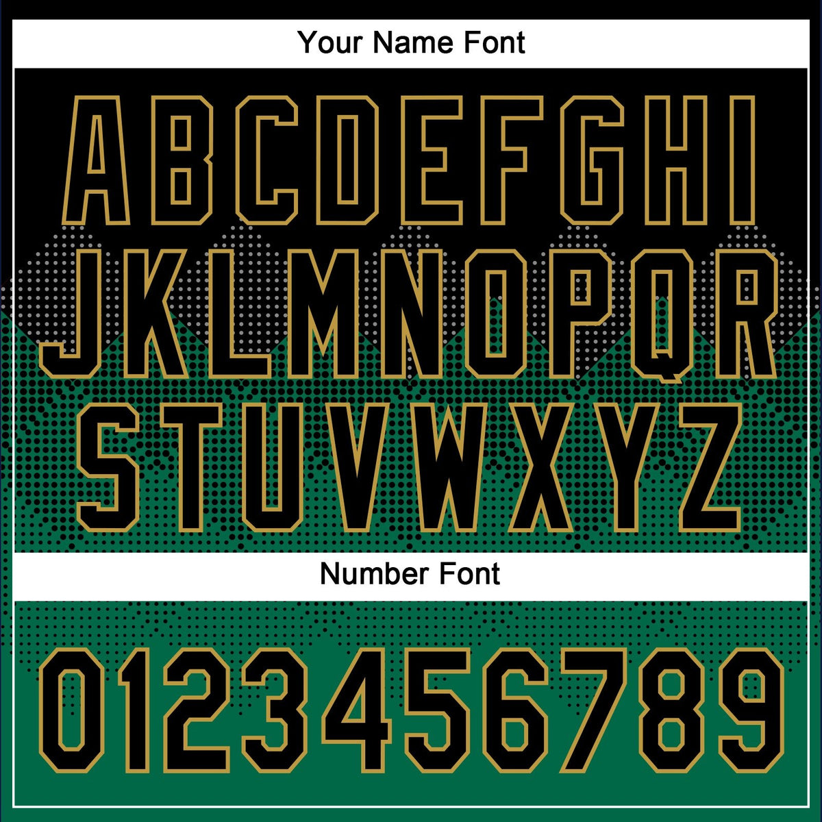 Custom Black Kelly Green-Old Gold 3D Pattern Gradient Square Shapes Two-Button Unisex Softball Jersey photo 5