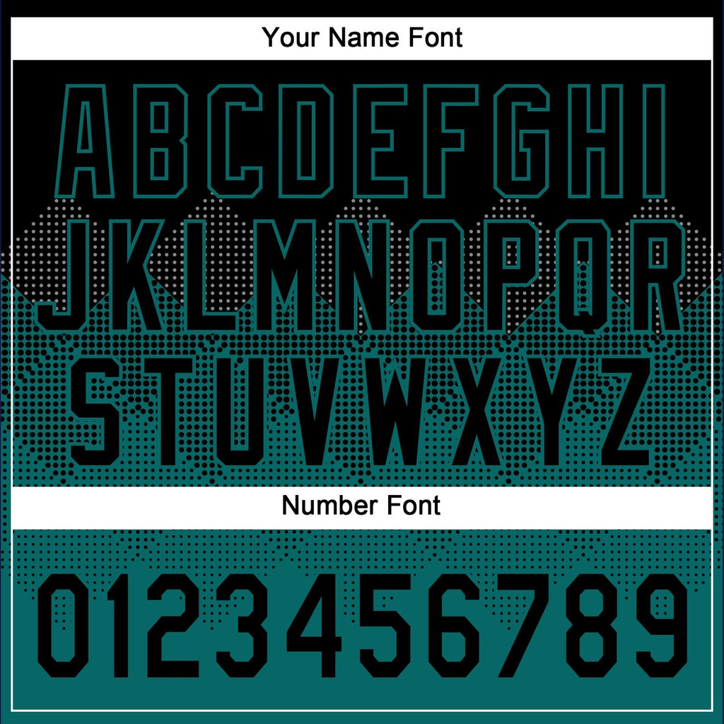 Custom Black Teal 3D Pattern Gradient Square Shapes Two-Button Unisex Softball Jersey photo 5