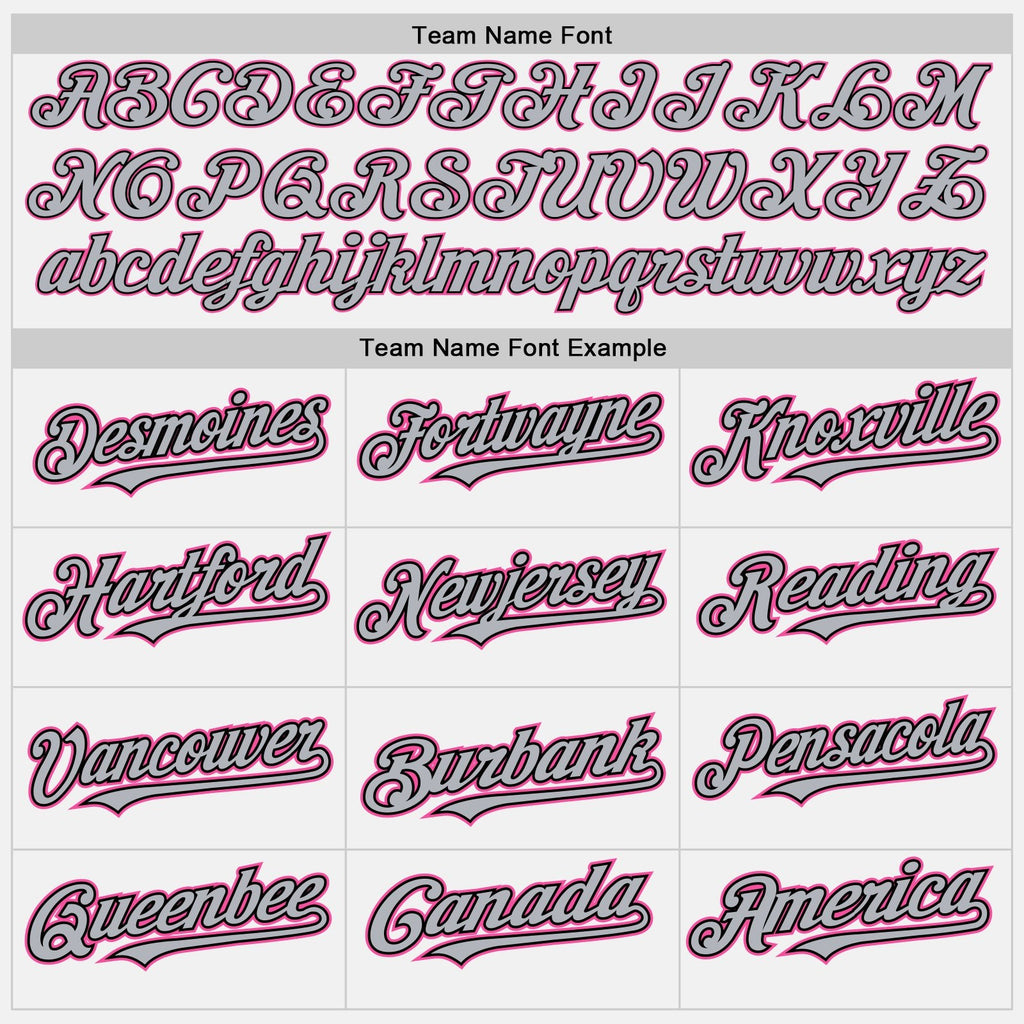 Custom White Black Pinstripe Gray-Pink Two-Button Unisex Softball Jersey photo 2