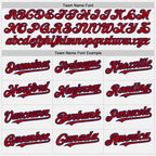 Custom White Navy Pinstripe Red Two-Button Unisex Softball Jersey photo 2
