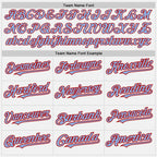 Custom White Red Pinstripe Light Blue Two-Button Unisex Softball Jersey photo 3