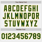 Custom White Green Pinstripe Gold Two-Button Unisex Softball Jersey photo 3