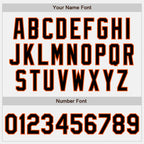 Custom White Orange Pinstripe Black Two-Button Unisex Softball Jersey photo 3