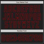 Custom Black Red Pinstripe Red Two-Button Unisex Softball Jersey photo 4
