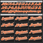 Custom Black Orange Pinstripe White Two-Button Unisex Softball Jersey photo 4