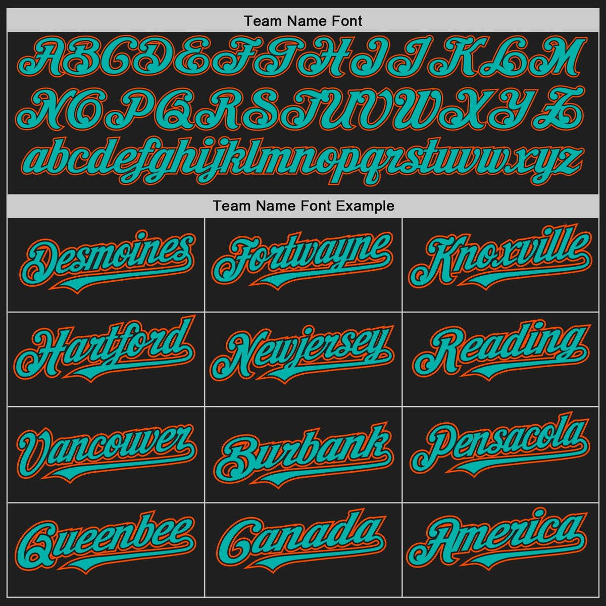 Custom Black Orange Pinstripe Aqua Two-Button Unisex Softball Jersey photo 4