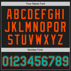 Custom Black Orange Pinstripe Aqua Two-Button Unisex Softball Jersey photo 5