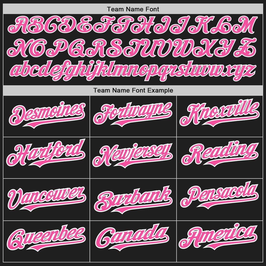 Custom Black Pink Pinstripe White Two-Button Unisex Softball Jersey photo 3