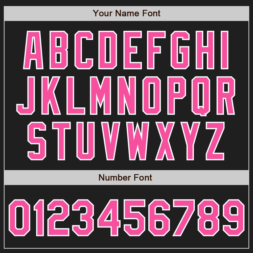 Custom Black Pink Pinstripe White Two-Button Unisex Softball Jersey photo 4