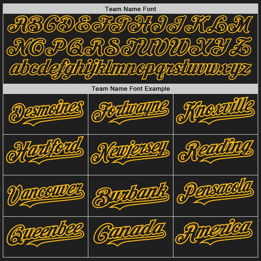 Custom Black Gold Pinstripe Gold Two-Button Unisex Softball Jersey photo 3