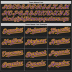 Custom Black Gold Pinstripe Purple Two-Button Unisex Softball Jersey photo 3