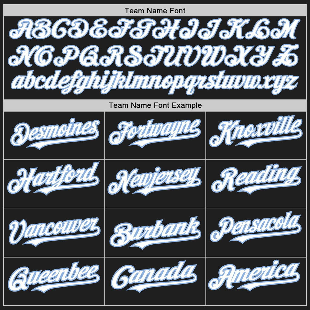 Custom Black Light Blue Pinstripe White Two-Button Unisex Softball Jersey photo 4