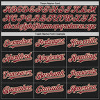 Custom Black Cream Pinstripe Crimson Two-Button Unisex Softball Jersey photo 4