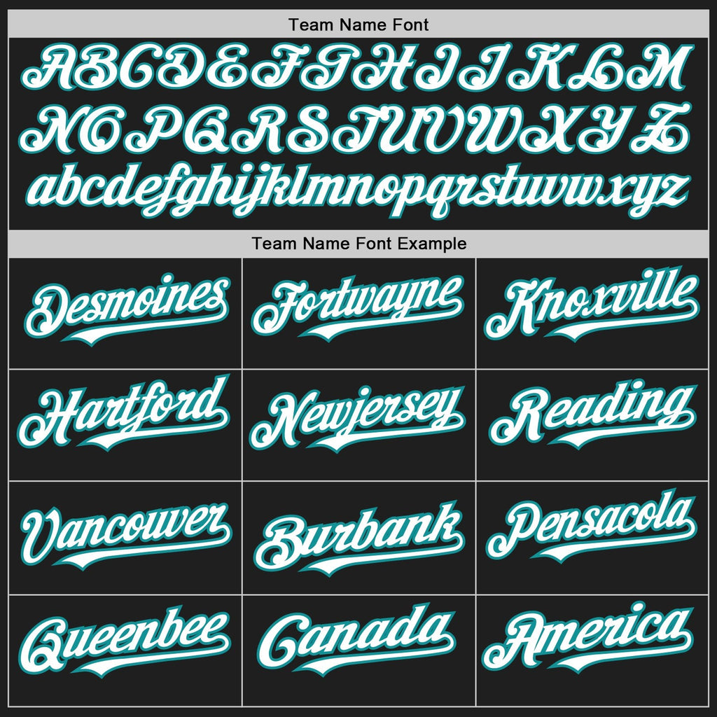 Custom Black Teal Pinstripe White Two-Button Unisex Softball Jersey photo 4
