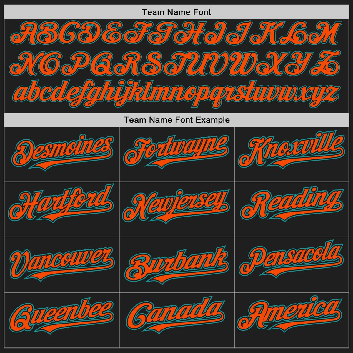 Custom Black Teal Pinstripe Orange Two-Button Unisex Softball Jersey photo 3