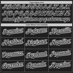 Custom Black White Pinstripe White Two-Button Unisex Softball Jersey photo 4