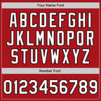 Custom Red Black Pinstripe White Two-Button Unisex Softball Jersey photo 5