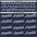 Custom Navy White Pinstripe White Two-Button Unisex Softball Jersey photo 4