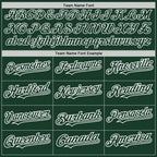 Custom Green White Pinstripe White Two-Button Unisex Softball Jersey photo 4