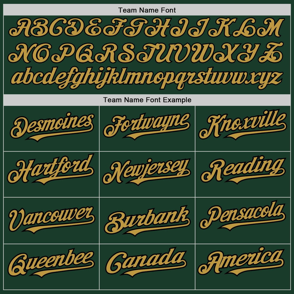Custom Green Black Pinstripe Old Gold Two-Button Unisex Softball Jersey photo 4