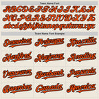 Custom Cream Black Pinstripe Orange Two-Button Unisex Softball Jersey photo 3