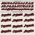 Custom Cream Black Pinstripe Crimson Two-Button Unisex Softball Jersey photo 3