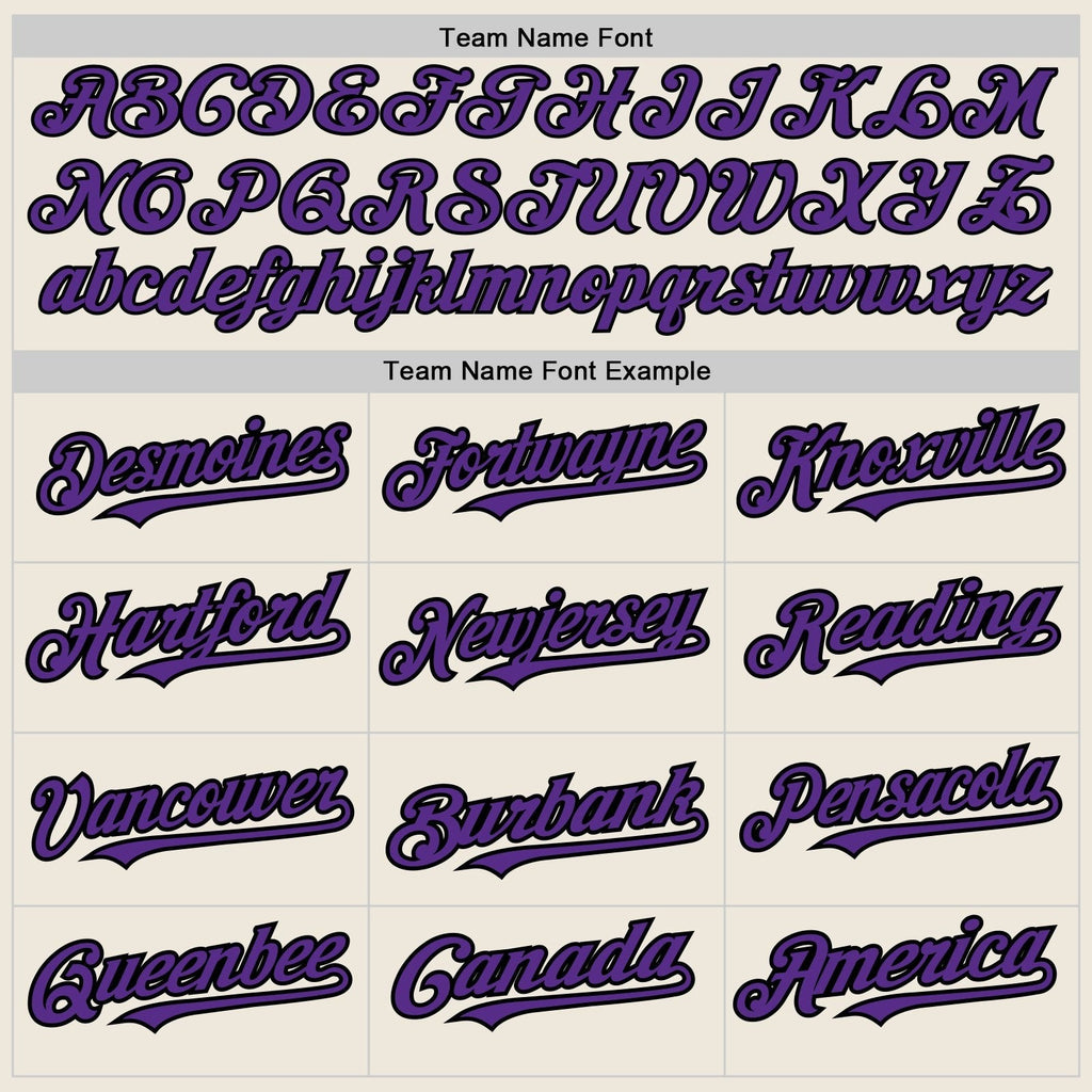 Custom Cream Black Pinstripe Purple Two-Button Unisex Softball Jersey photo 3