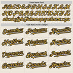 Custom Cream Black Pinstripe Old Gold Two-Button Unisex Softball Jersey photo 2