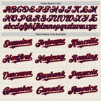 Custom Cream Red Pinstripe Navy Two-Button Unisex Softball Jersey photo 2