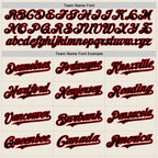 Custom Cream Red Pinstripe Black Two-Button Unisex Softball Jersey photo 2