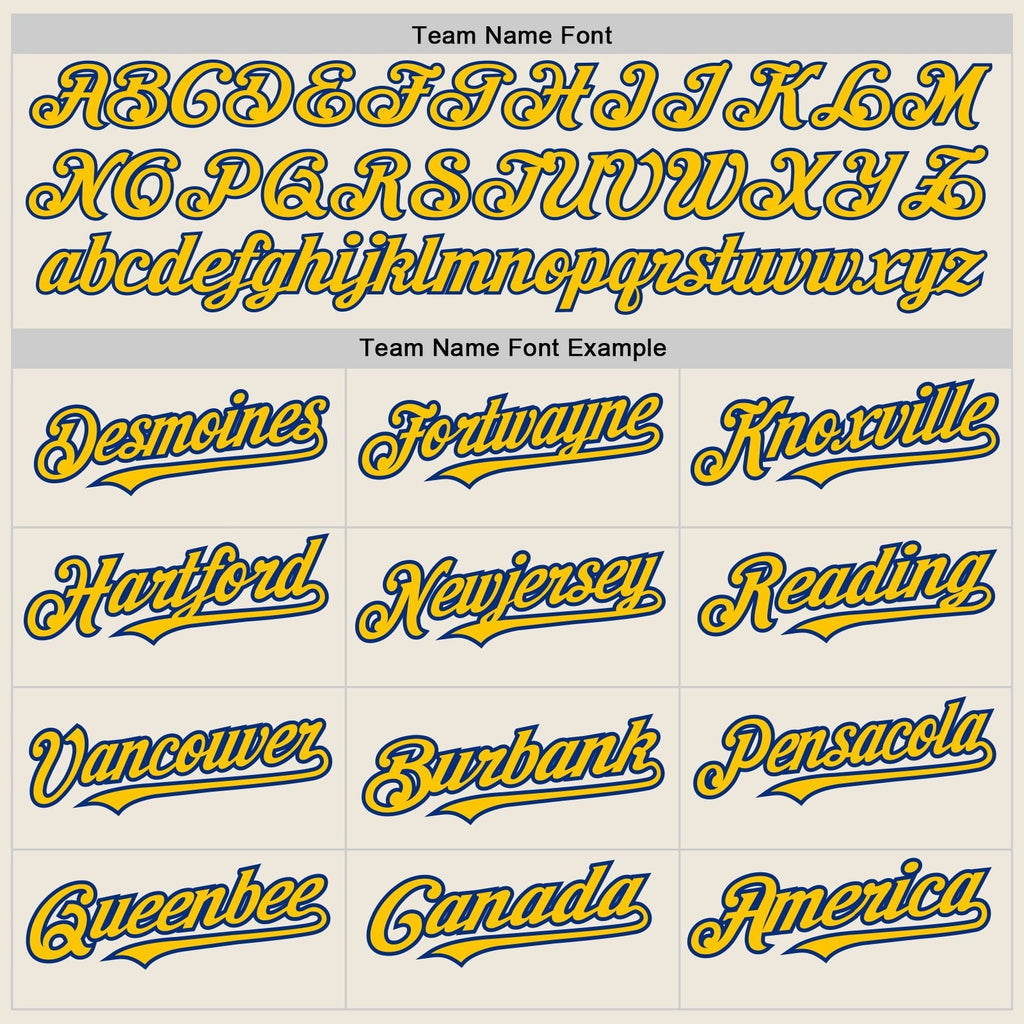 Custom Cream Royal Pinstripe Yellow Two-Button Unisex Softball Jersey photo 3