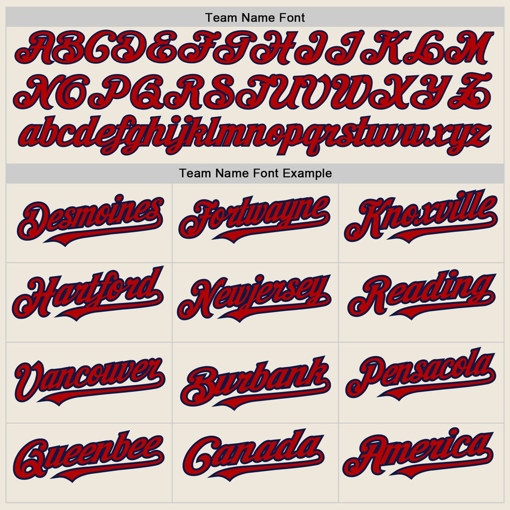 Custom Cream Navy Pinstripe Red Two-Button Unisex Softball Jersey photo 2