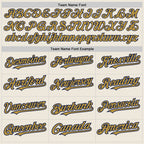 Custom Cream Navy Pinstripe Old Gold Two-Button Unisex Softball Jersey photo 3