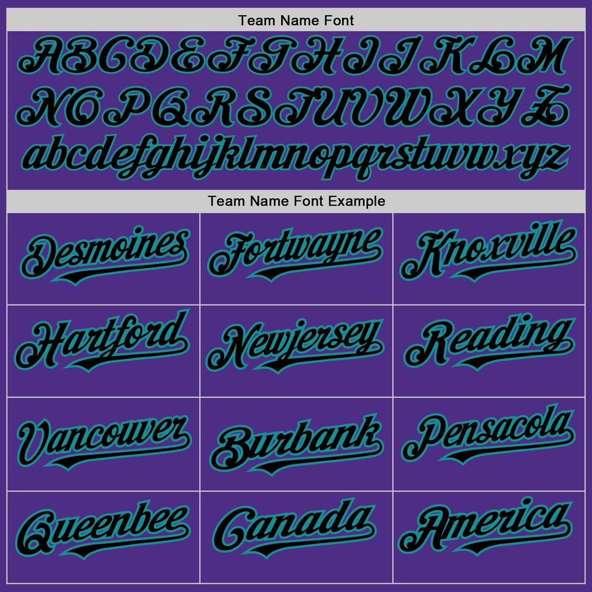 Custom Purple Black Pinstripe Teal Two-Button Unisex Softball Jersey photo 3