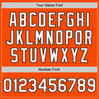 Custom Orange Black Pinstripe White Two-Button Unisex Softball Jersey photo 5