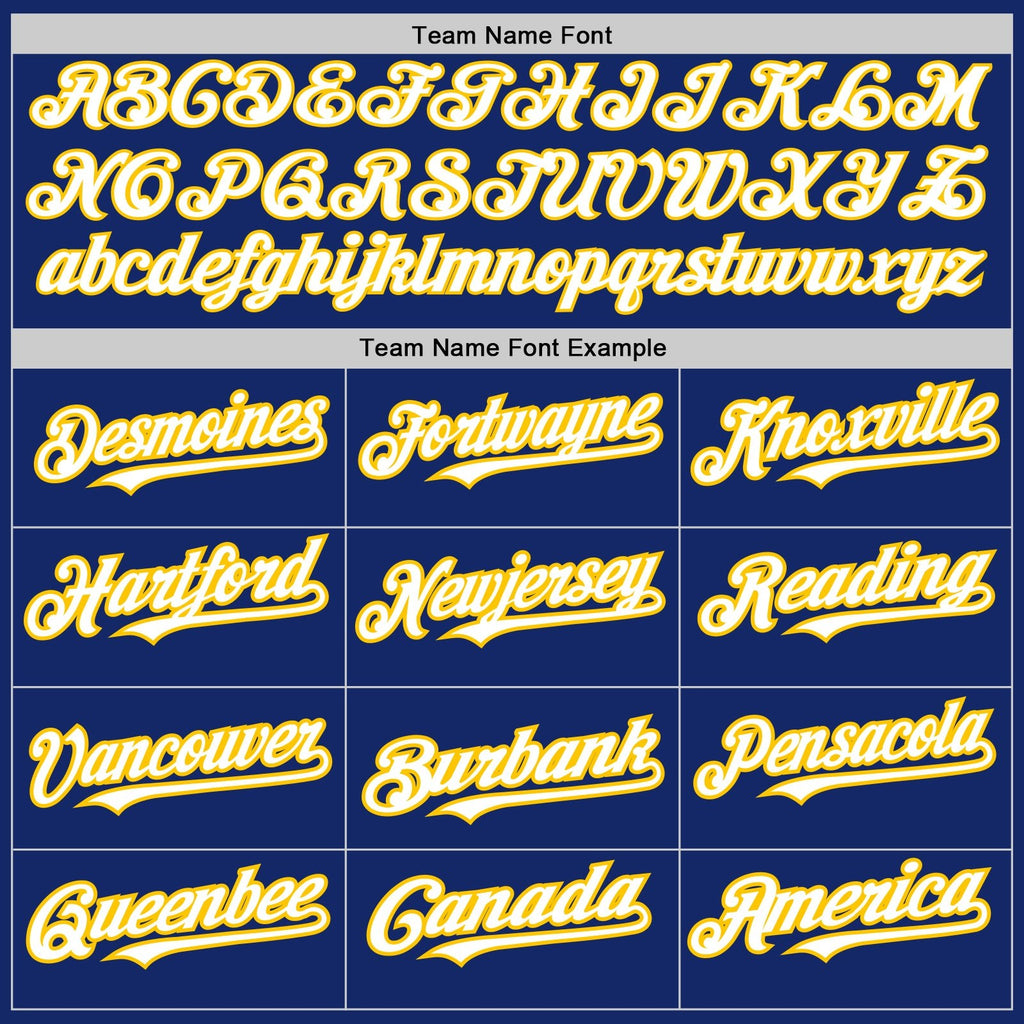 Custom Royal Yellow Pinstripe White Two-Button Unisex Softball Jersey photo 4