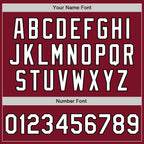 Custom Crimson Black Pinstripe White Two-Button Unisex Softball Jersey photo 5