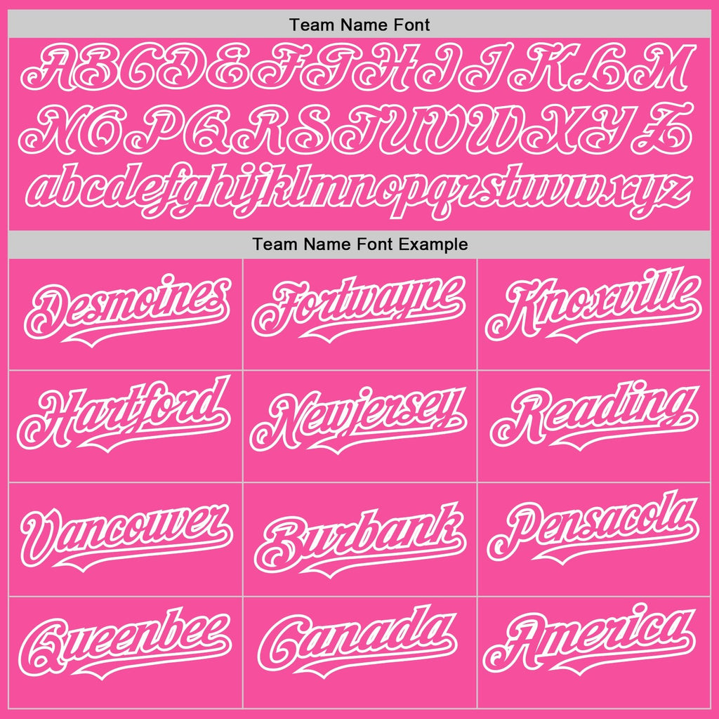 Custom Pink White Pinstripe White Two-Button Unisex Softball Jersey photo 3