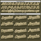 Custom Olive Cream Pinstripe Camo Salute To Service Two-Button Unisex Softball Jersey photo 4