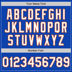 Custom Thunder Blue Orange Pinstripe White Two-Button Unisex Softball Jersey photo 5