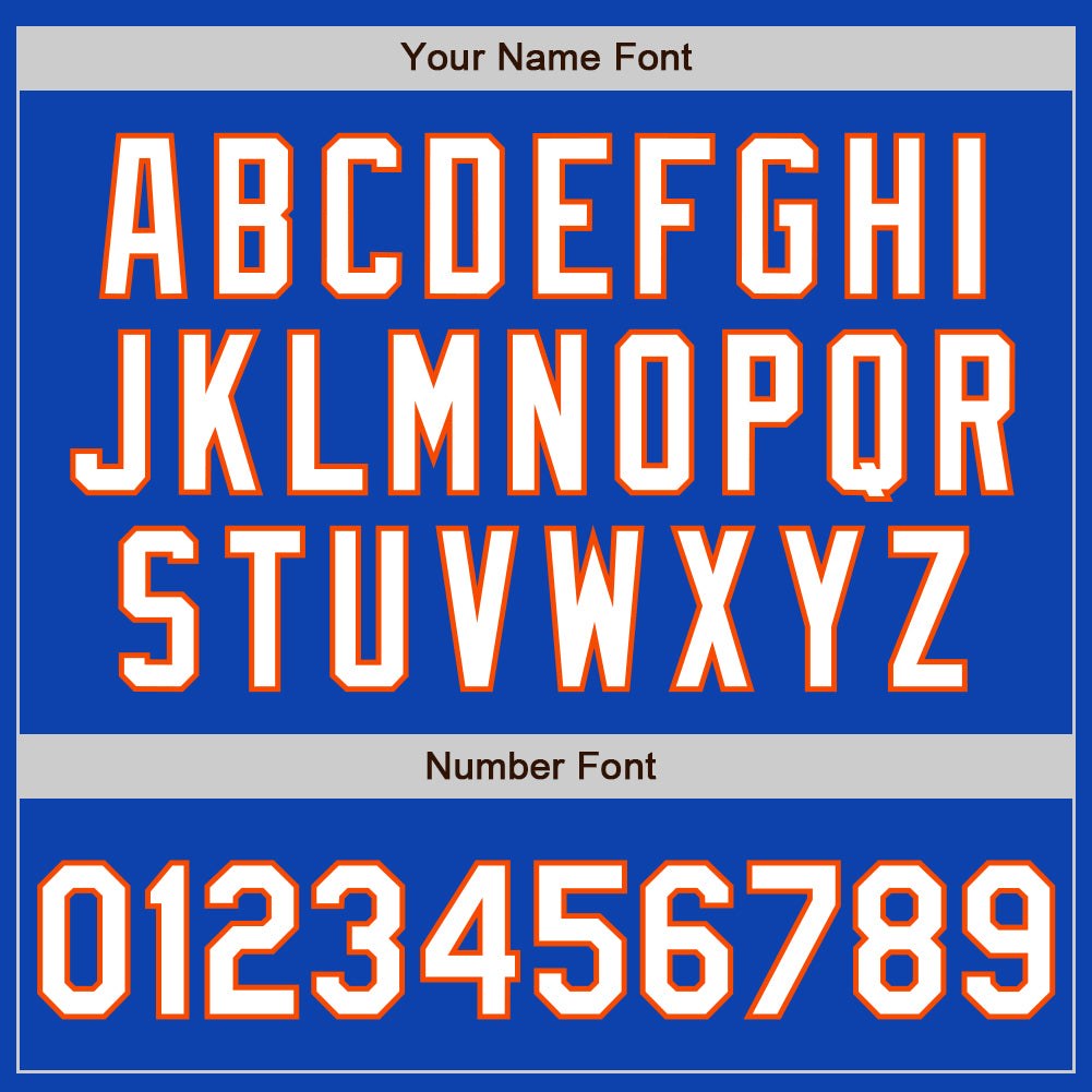 Custom Thunder Blue Orange Pinstripe White Two-Button Unisex Softball Jersey photo 5